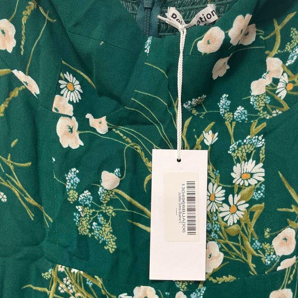 Reformation Juliette Floral Midi Dress Size 6 NWT Green Slit Dress - Picture 6 of 7